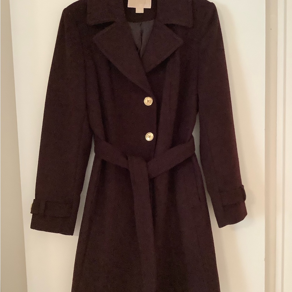 MICHAEL Michael Kors Dark Burgundy Pea Coat